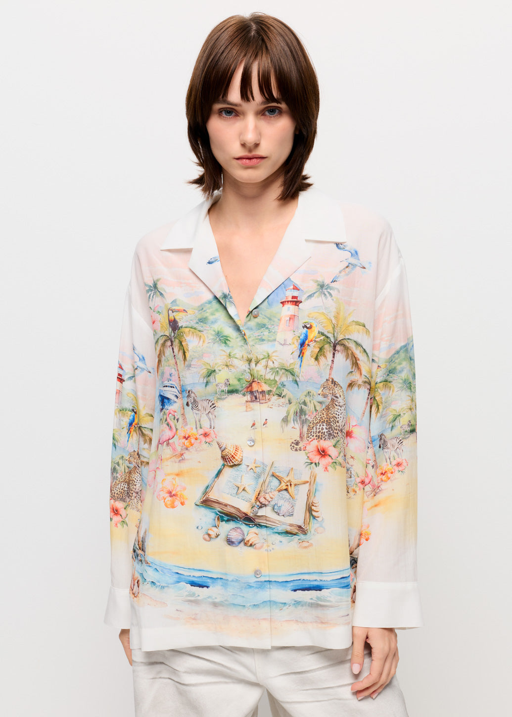 BEACH PRINTED HAWAII SHIRT