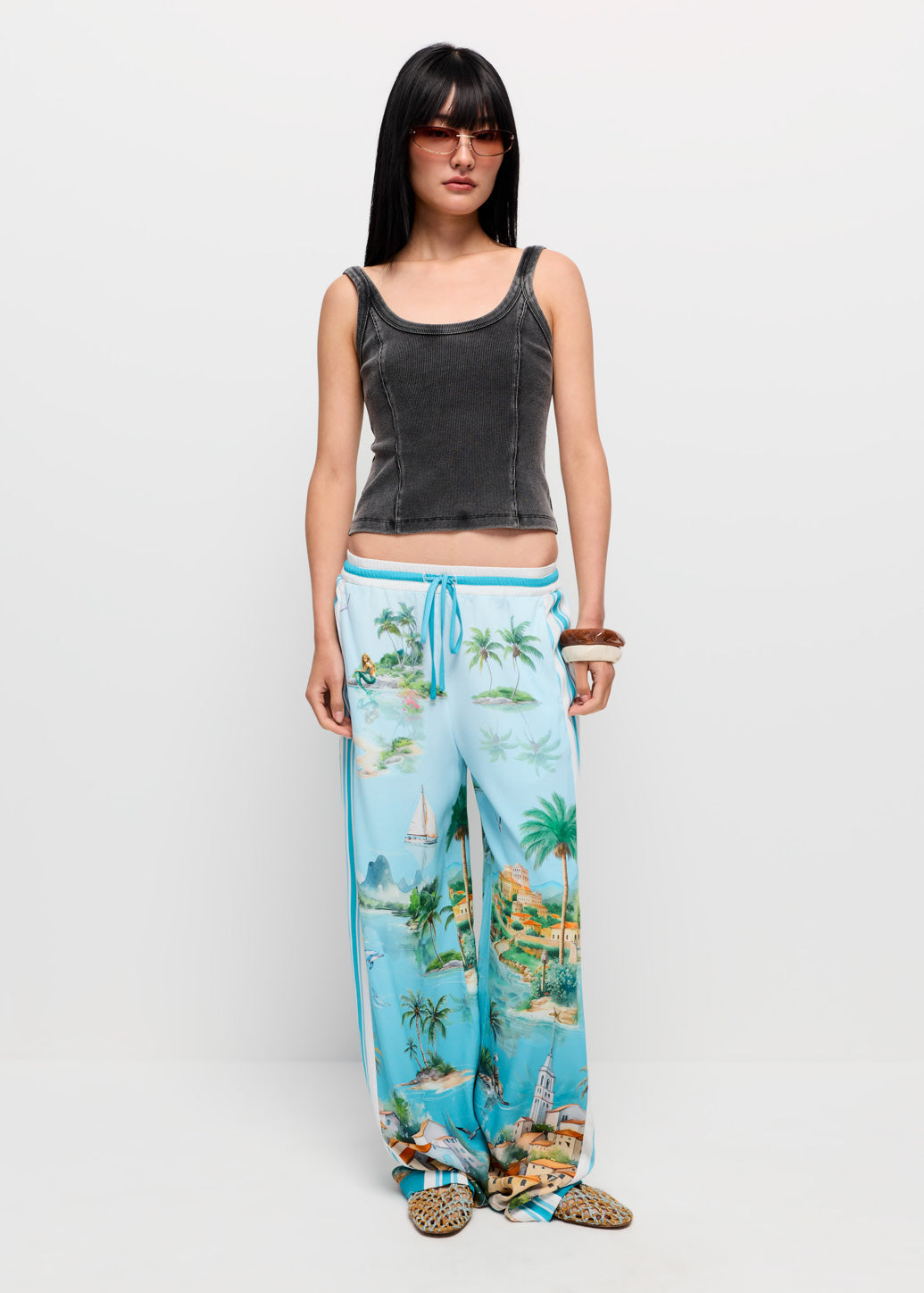 SCENIC PRINTED DRAWSTRING PANTS