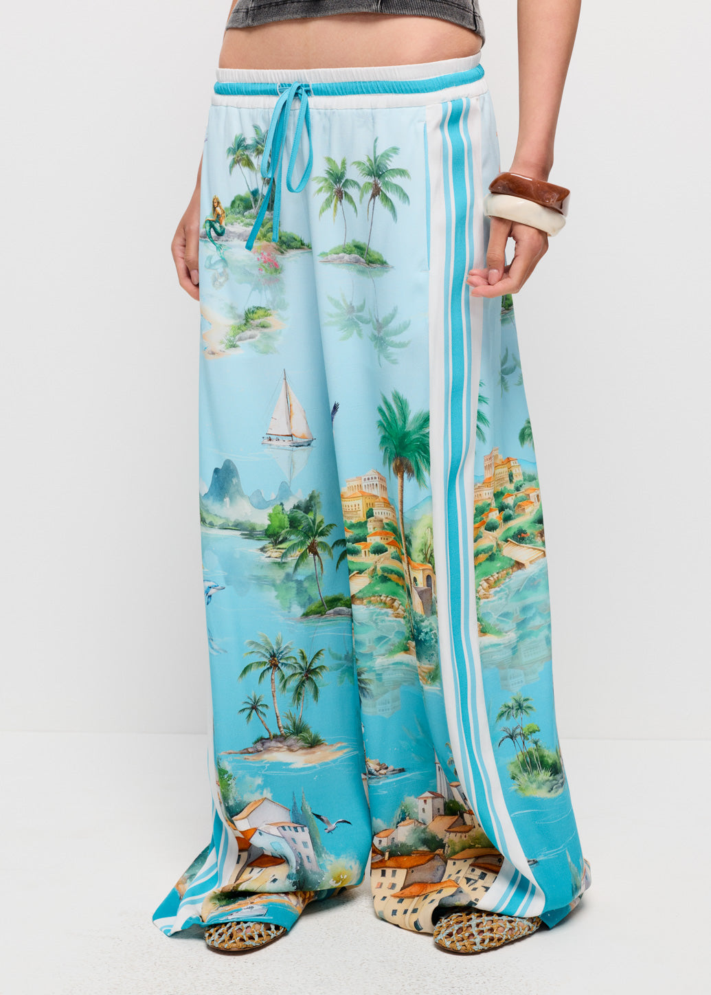 SCENIC PRINTED DRAWSTRING PANTS