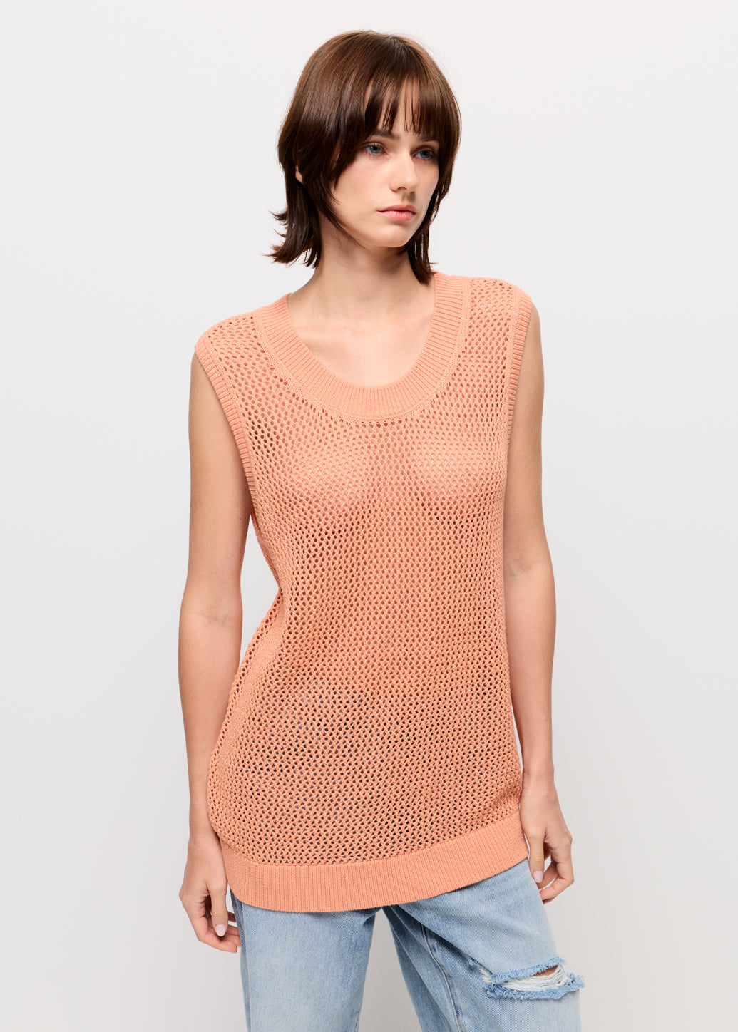 MESH KNIT TANK TOP