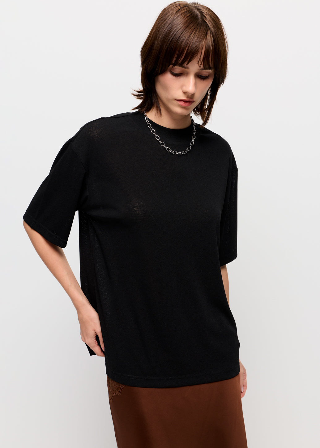 RELAXED FIT SHEER TOP