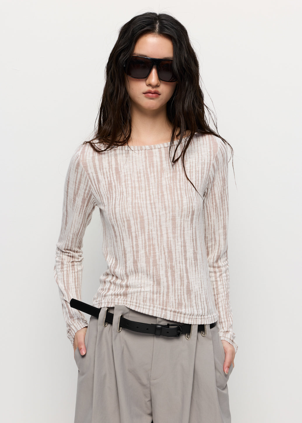 SHEER LONG SLEEVE TEE