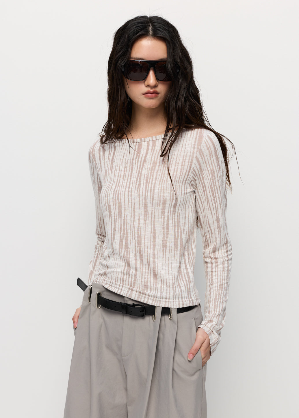 SHEER LONG SLEEVE TEE