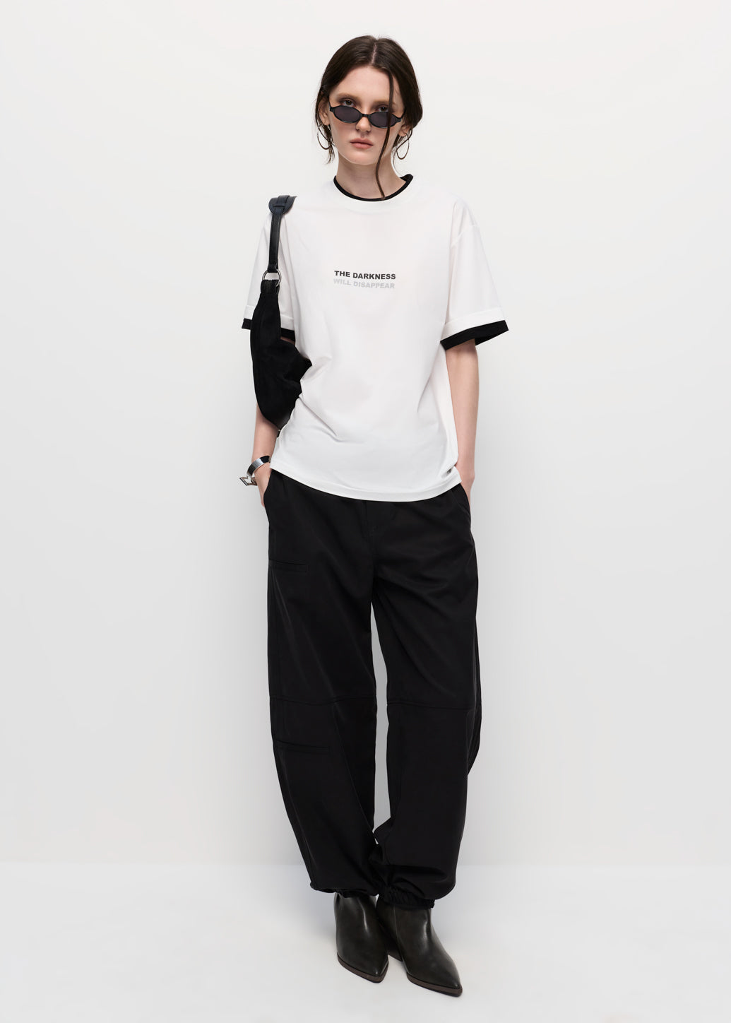 MID-WAIST DRAWSTRING PANTS