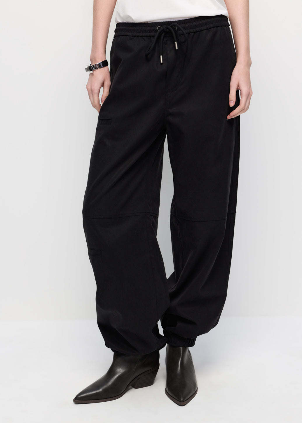 MID-WAIST DRAWSTRING PANTS