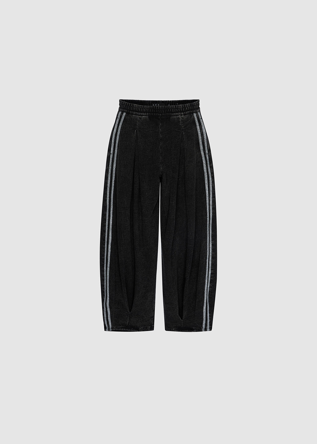 BLACK BUBBLE TRACK PANTS
