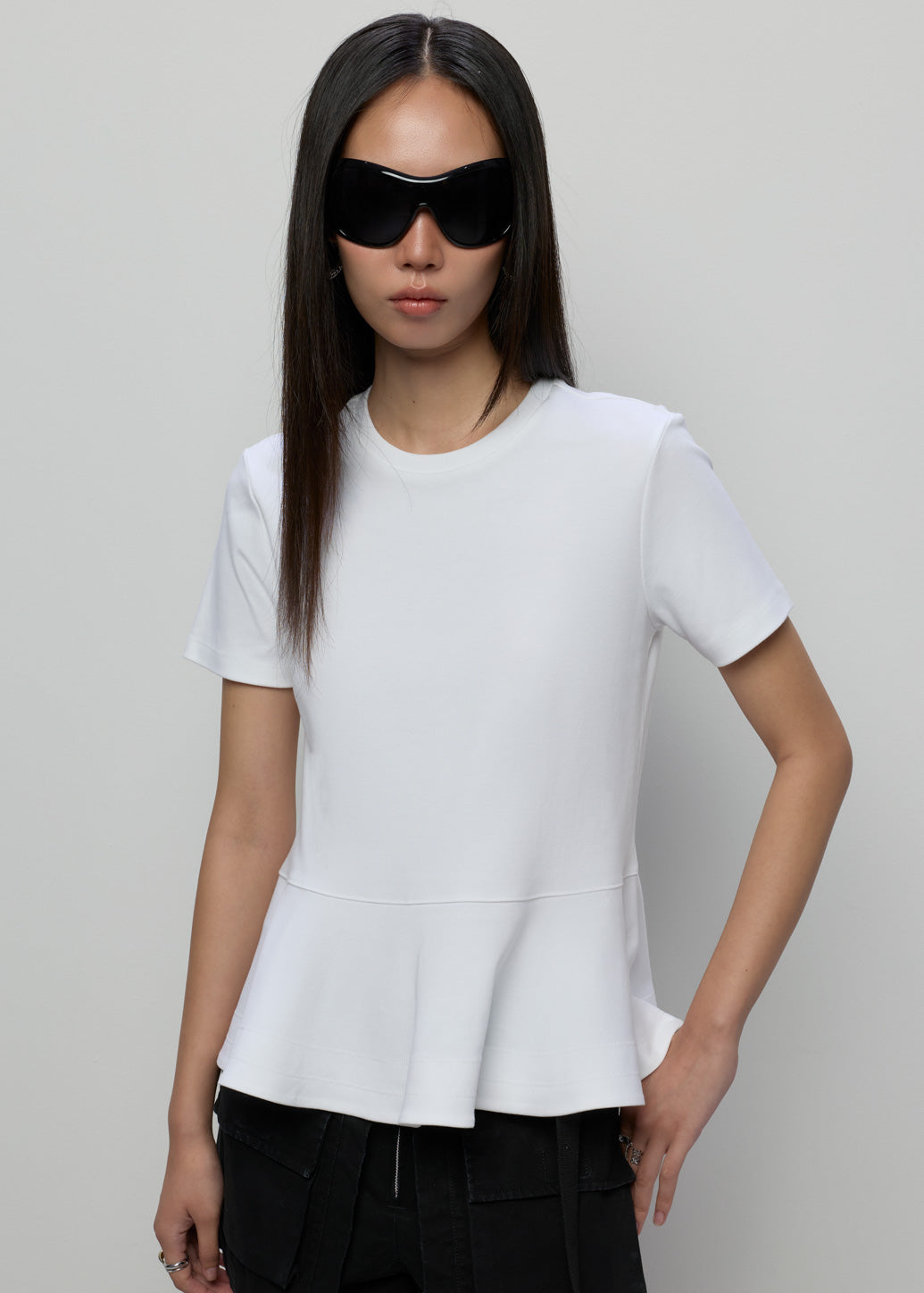 PEPLUM SHORT SLEEVE TEE