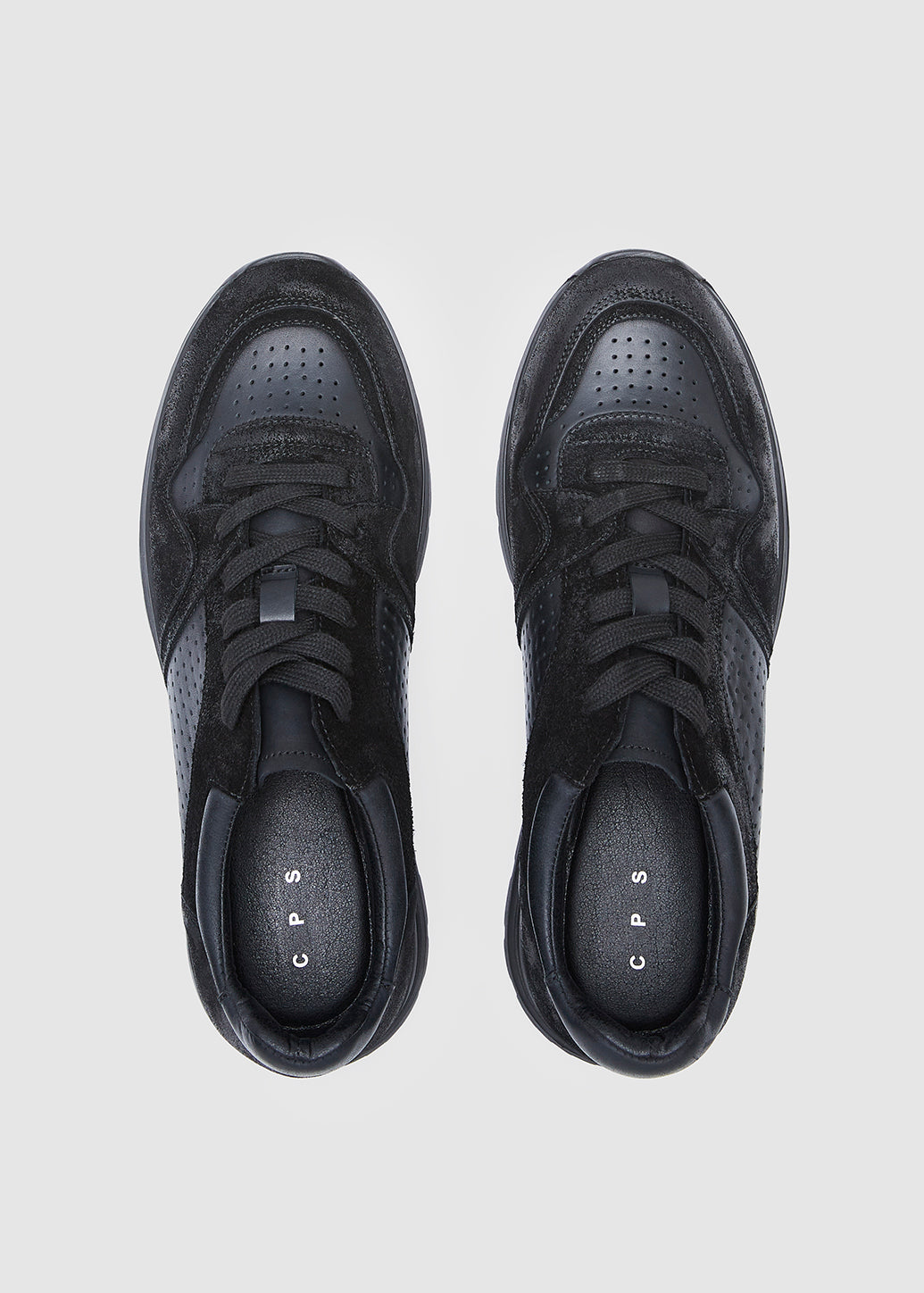 SUEDE LOW-TOP SNEAKERS Black / 44