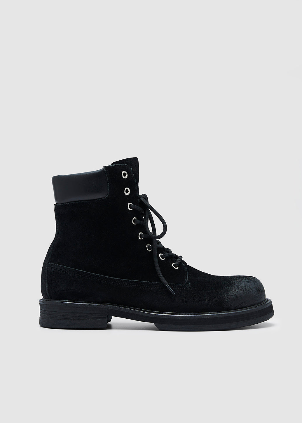 BLACK COMBAT SUEDE BOOTS