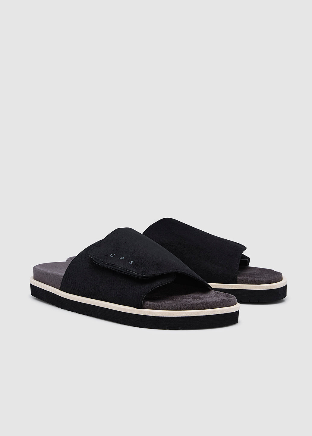 VELCRO CROSS-STRAP SLIDES