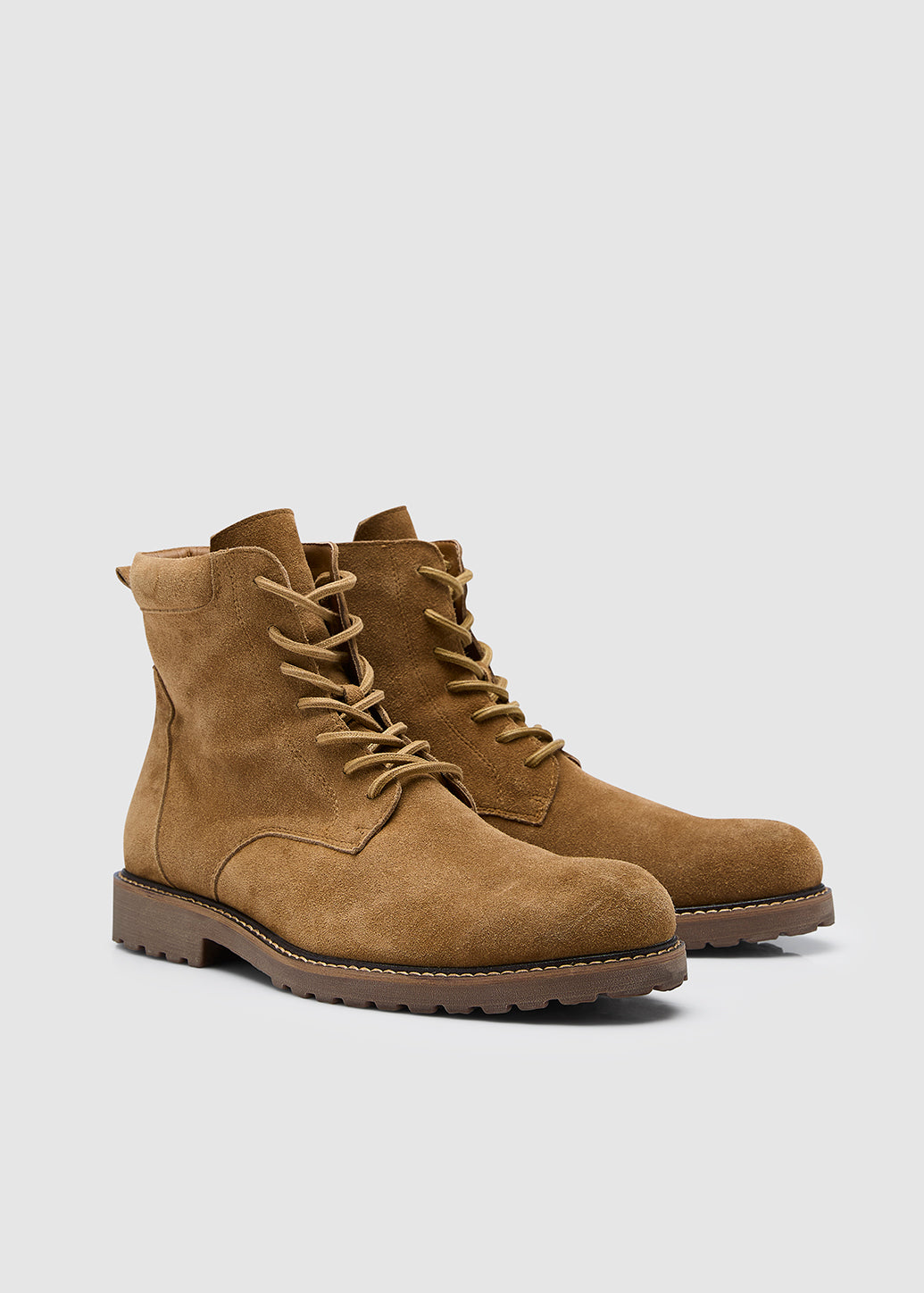 SUEDE LACE-UP BOOTS