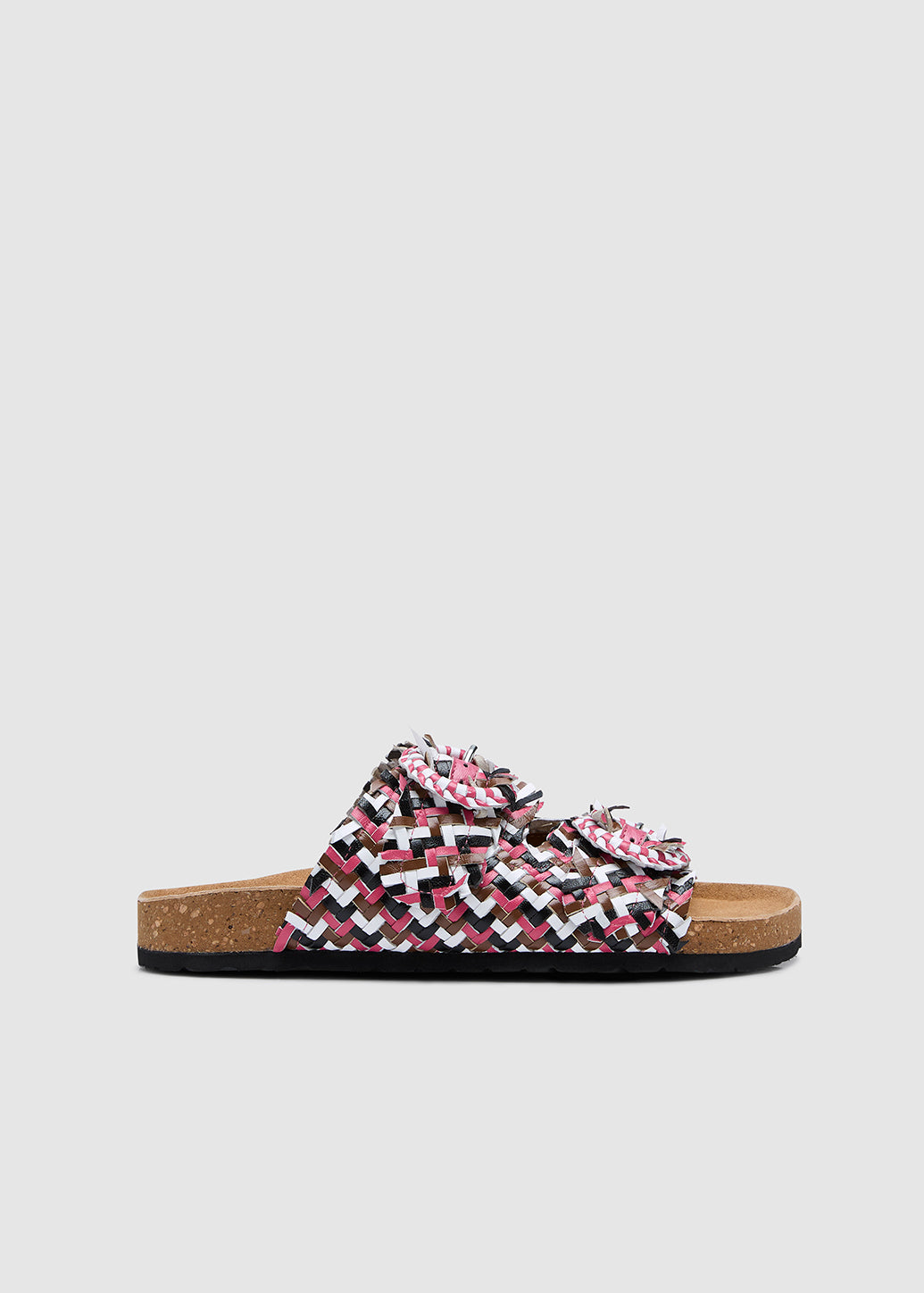 WOVEN DOUBLE-STRAP SANDALS