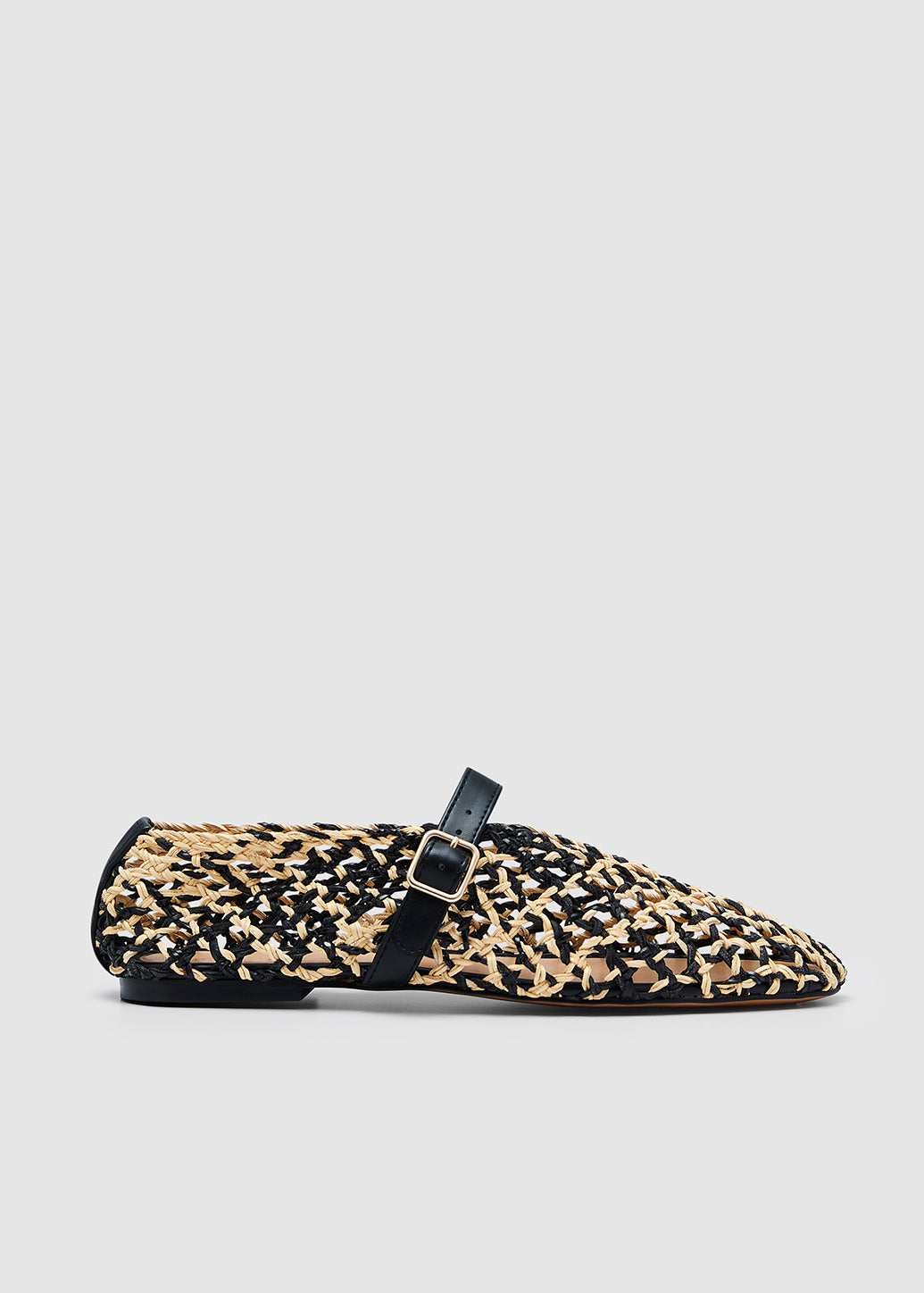 WOVEN POINTED-TOE MARY JANE