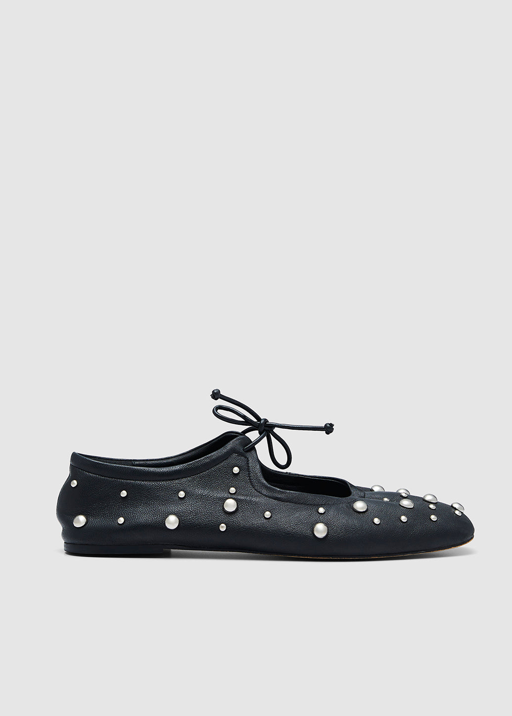 STUDDED MARY JANE FLATS