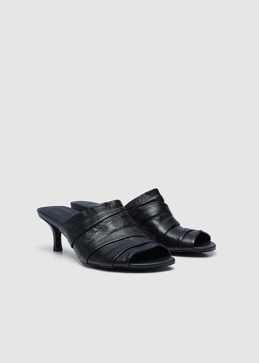 MID-HEEL MULE SANDALS