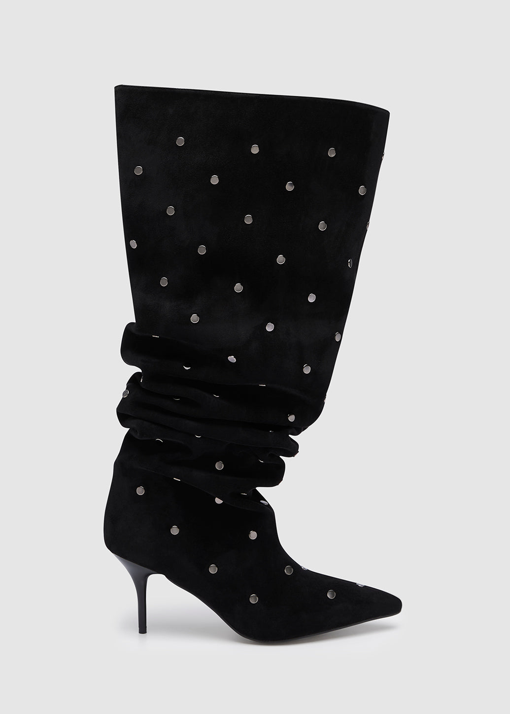 STUDDED SUEDE BOOTS