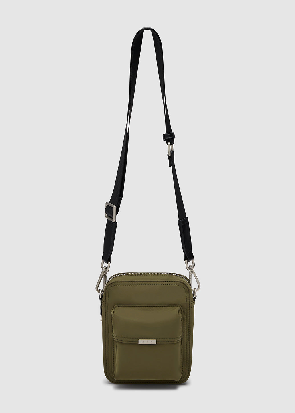METALLIC LOGO-BAR CROSSBODY BAG