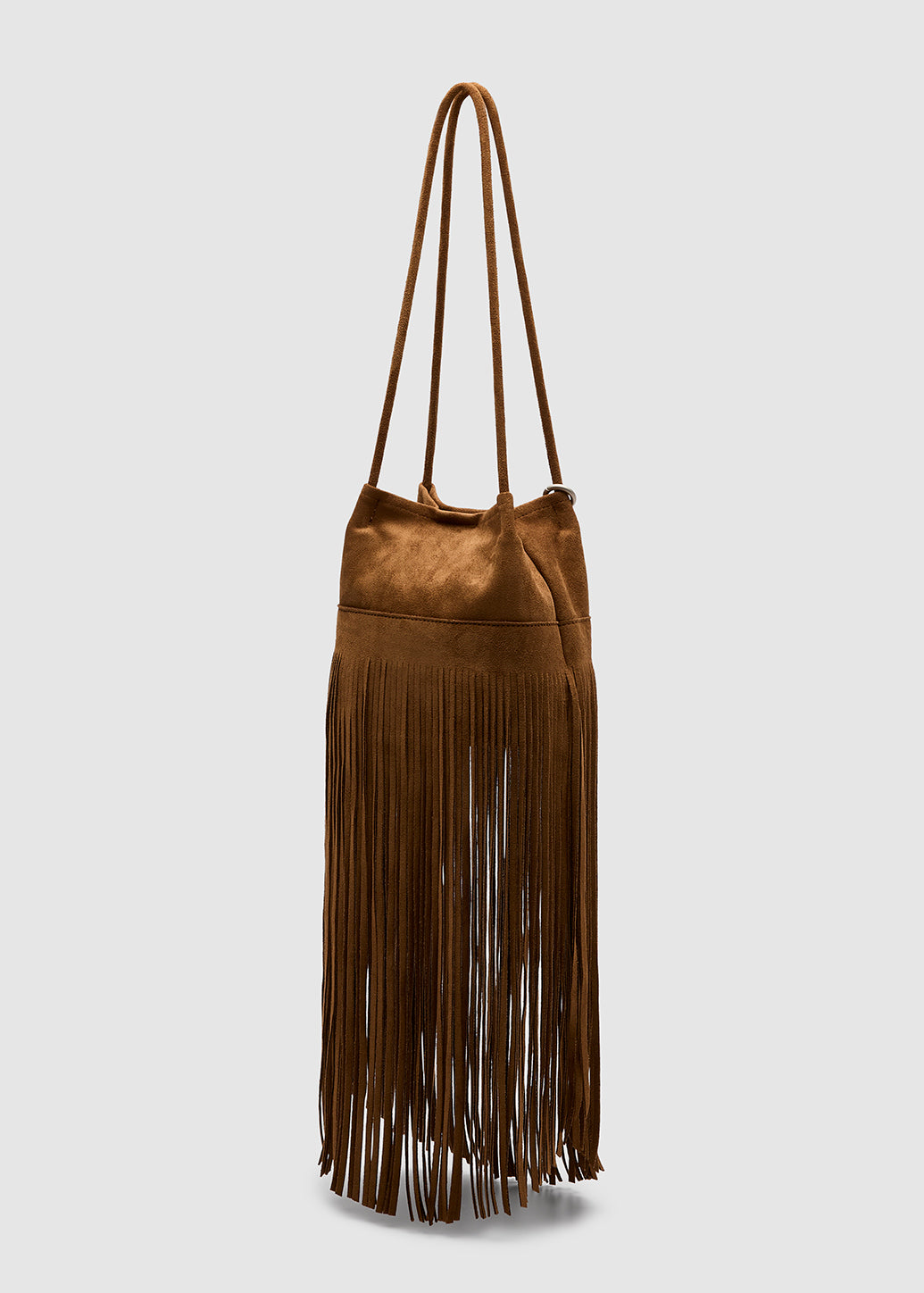 FRINGE-TRIMMED SHOULDER BAG