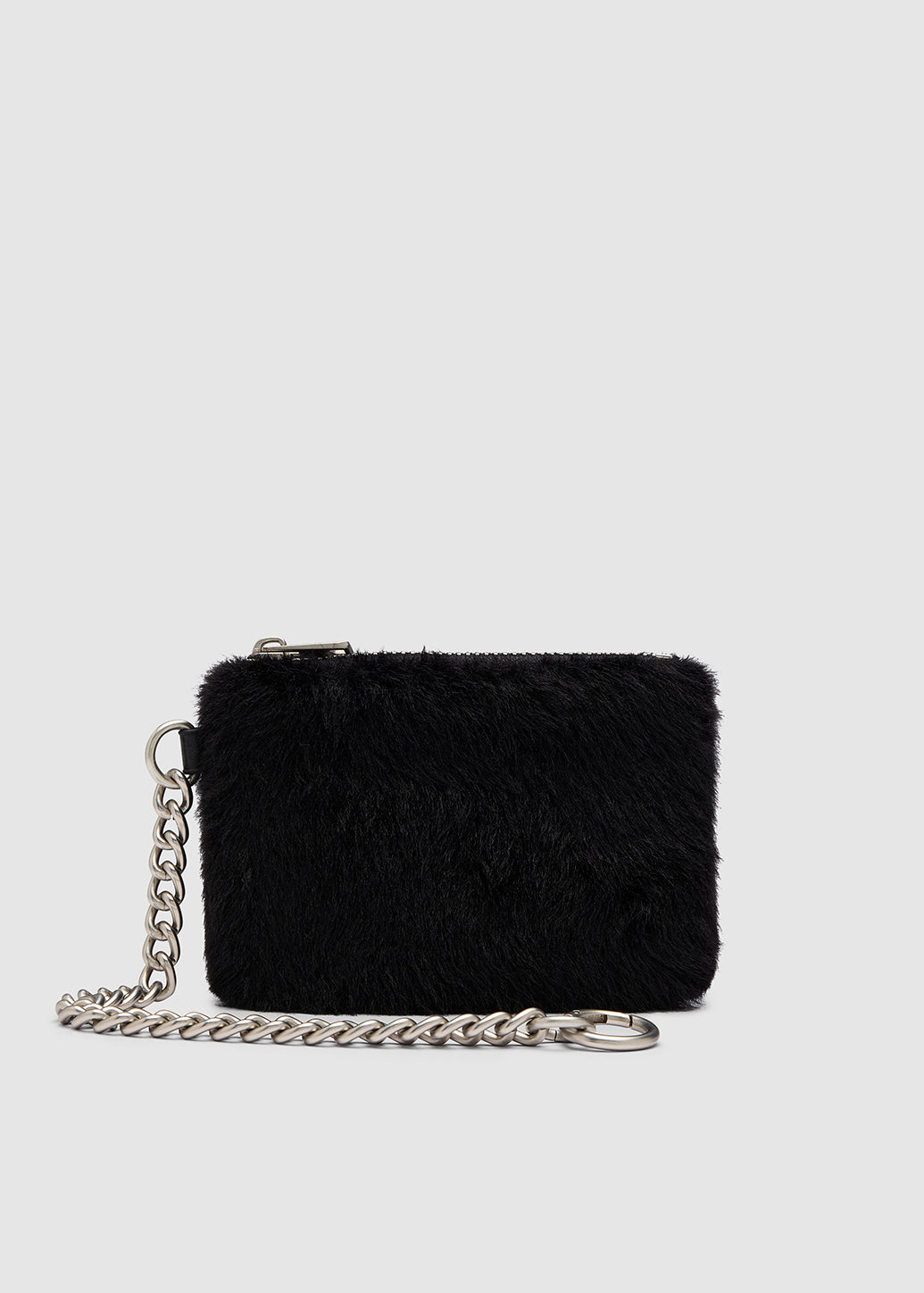 FAUX-FUR CHAIN COIN PURSE