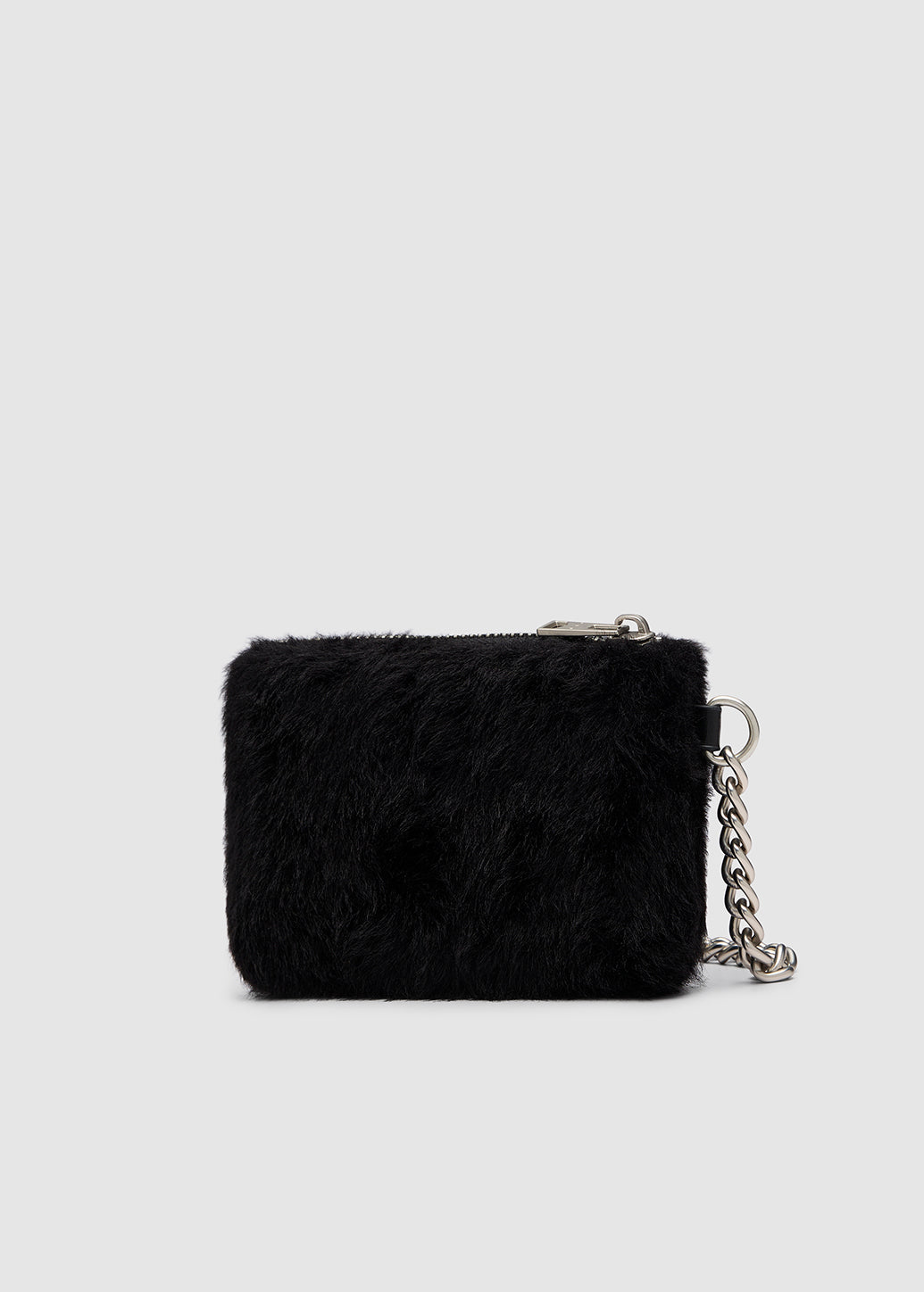 FAUX-FUR CHAIN COIN PURSE