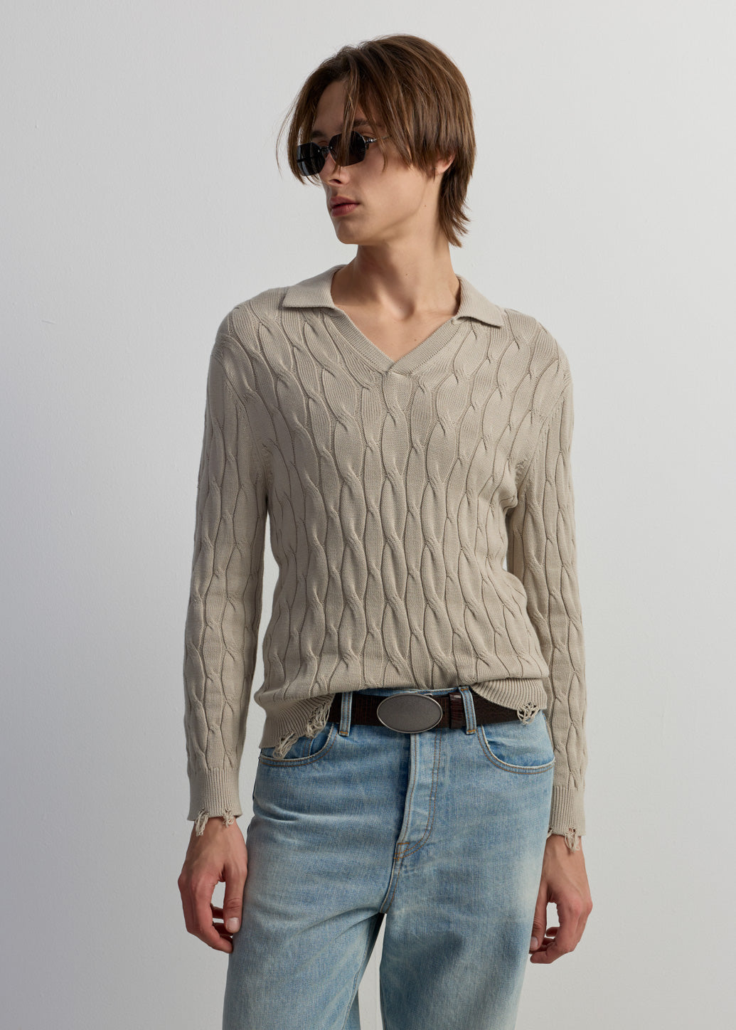 OPEN POLO KNIT SHIRT
