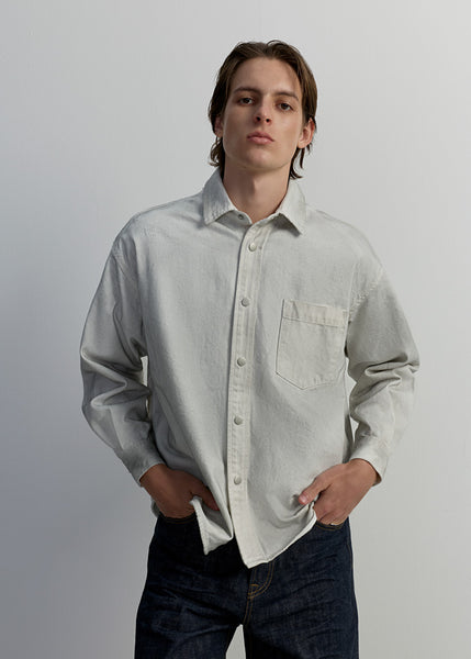 COTTON ASA WHITE DENIM SHIRT/シャツ WHITE DENIM SHIRT – C P S Official Store