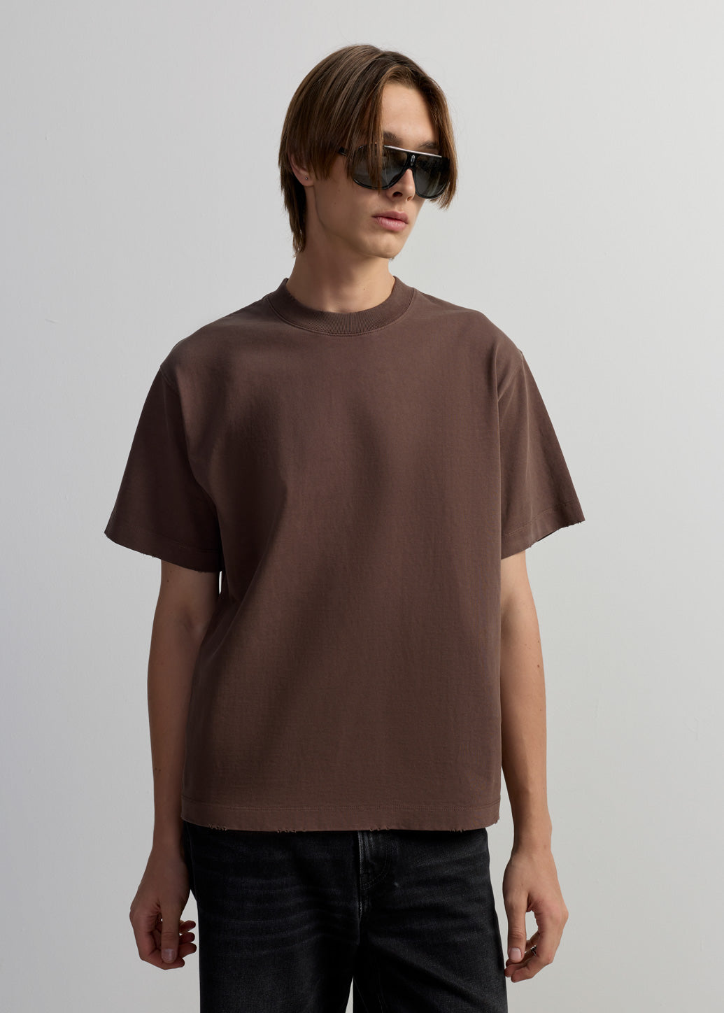 LEATHER LABEL RELAXED-FIT TEE