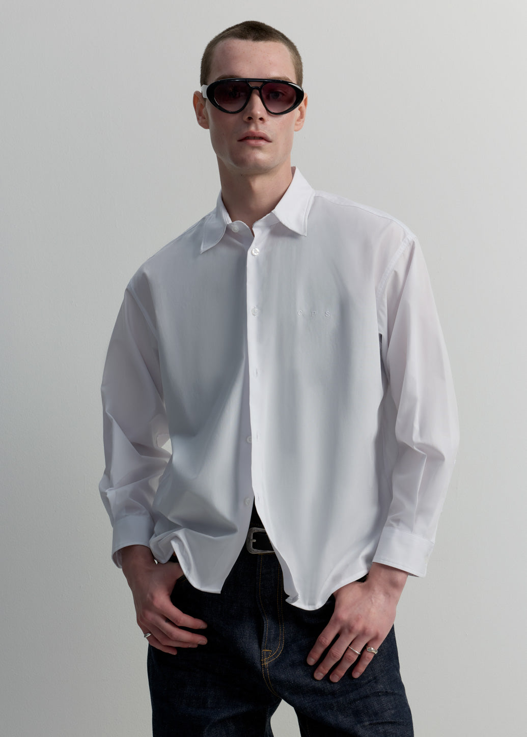EMBROIDERY LOGO LONG-SLEEVE SHIRT
