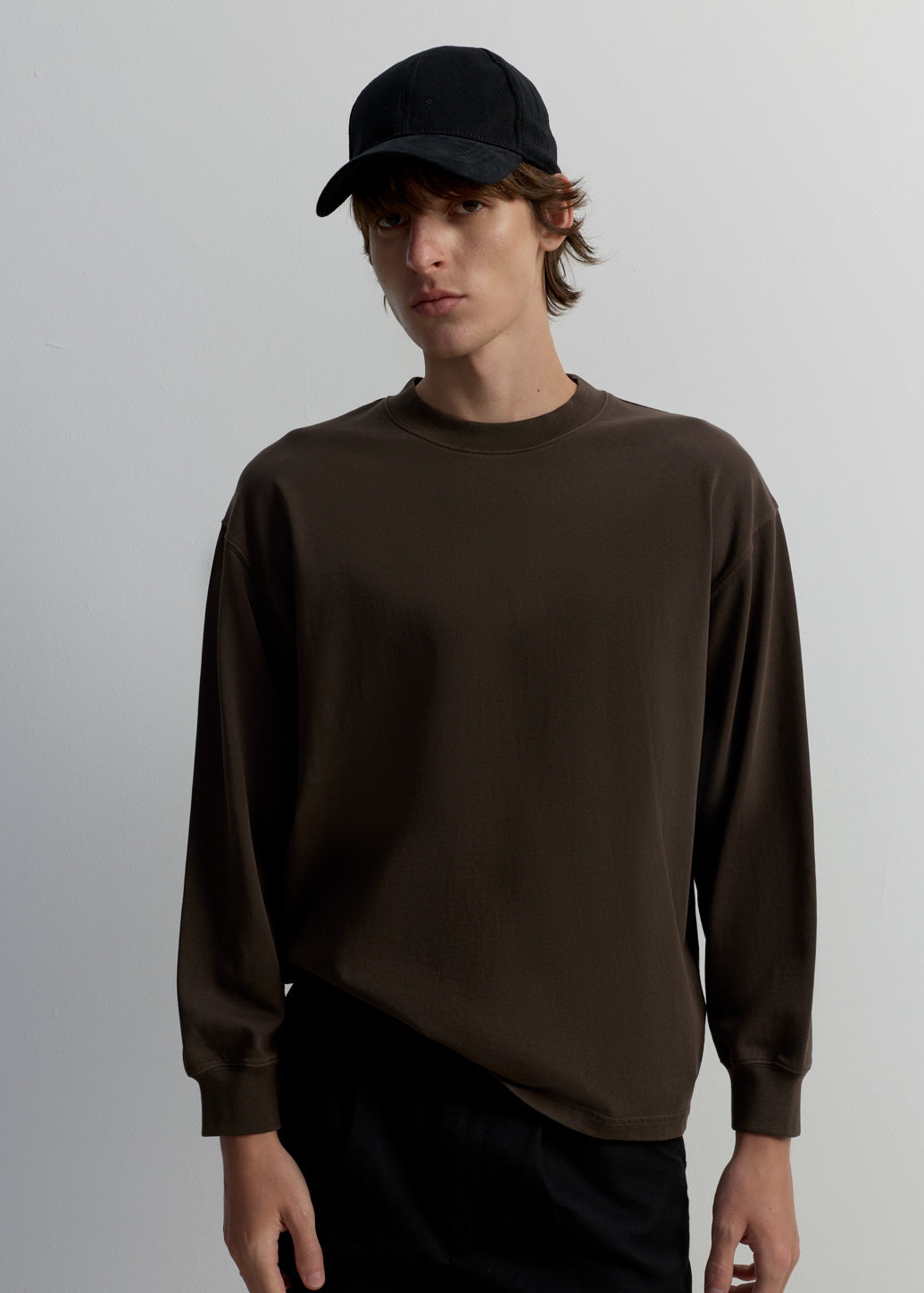 SPRAYED EFFECT LONG-SLEEVE TEE