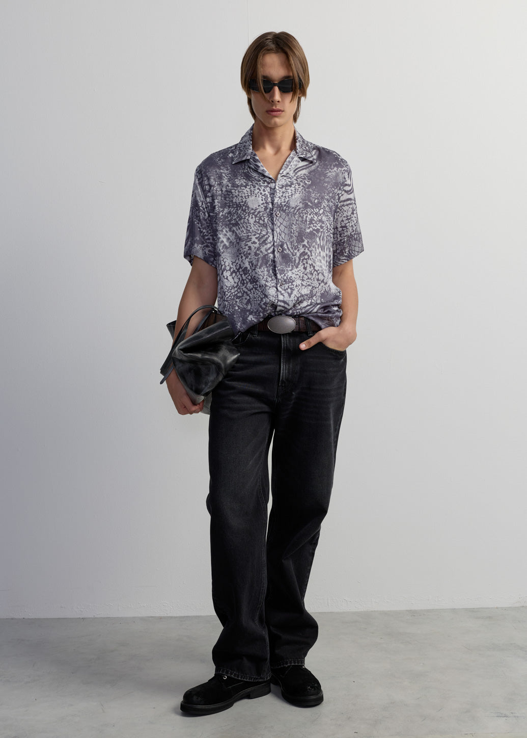 ANIMAL PRINTED CAMP SHIRT