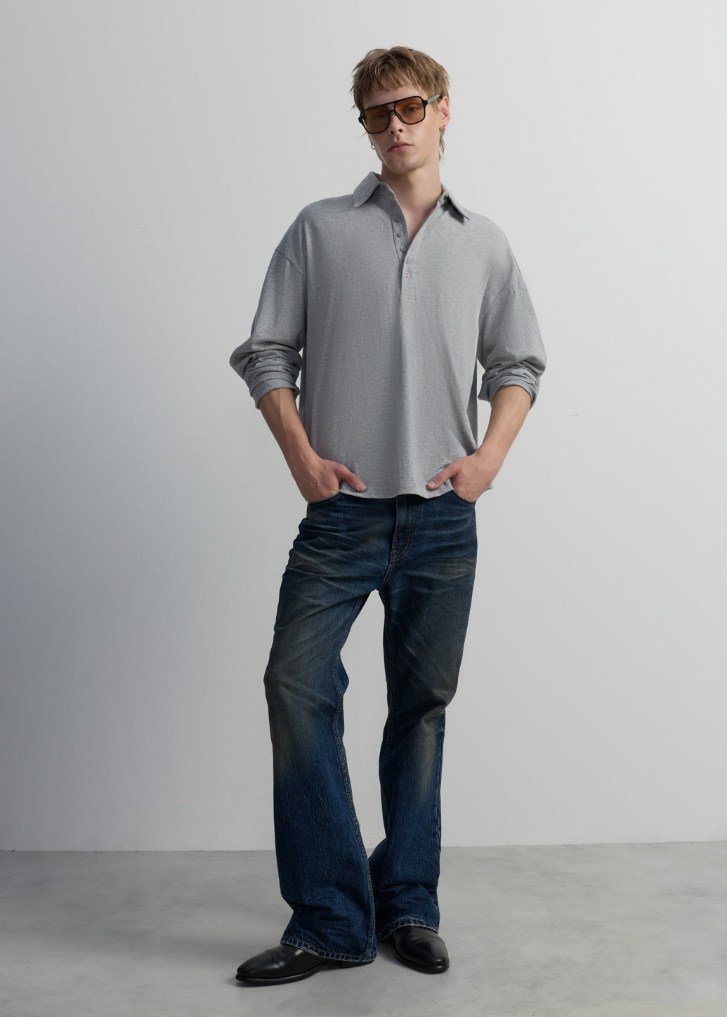 LONG-SLEEVE POLO SHIRT