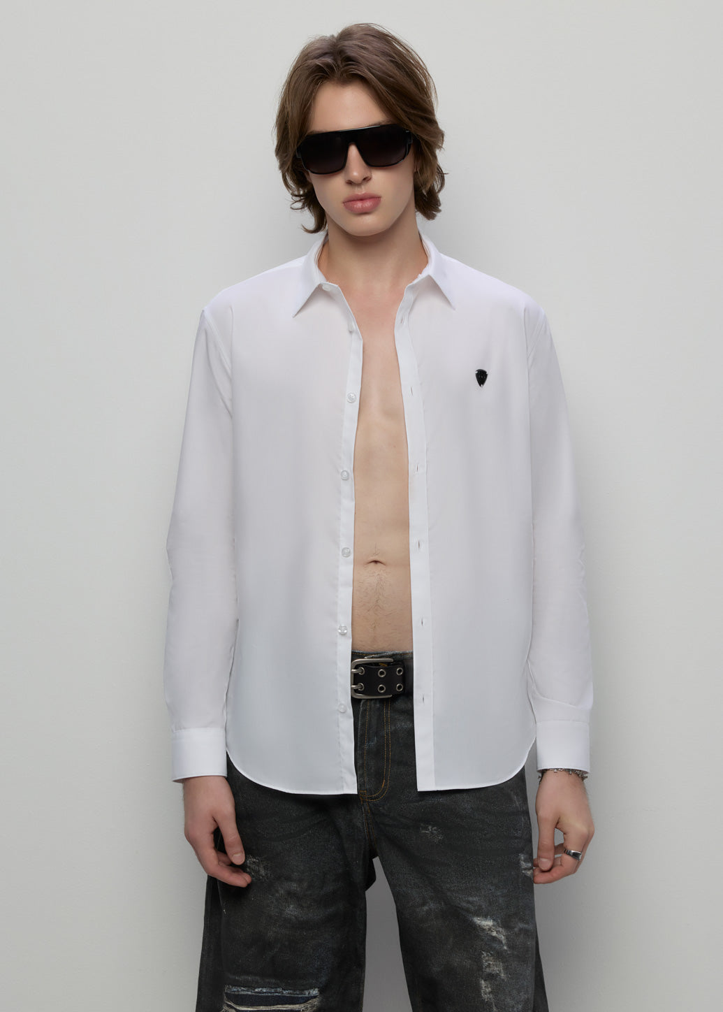LONG-SLEEVE POPLIN SHIRT