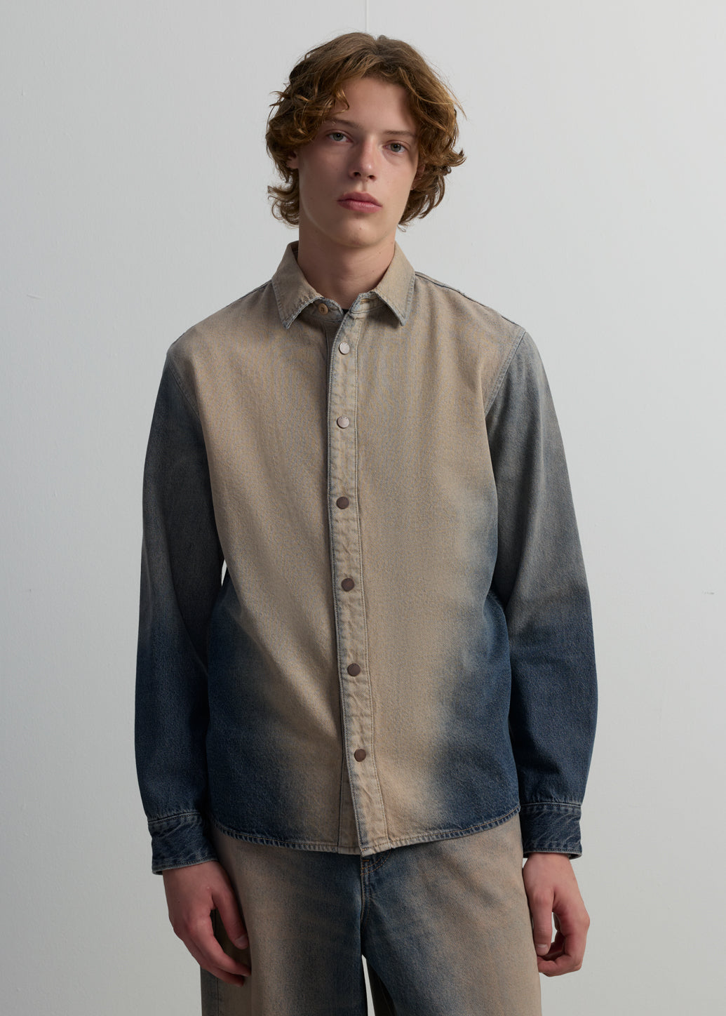 RUST FADED DENIM SHIRT