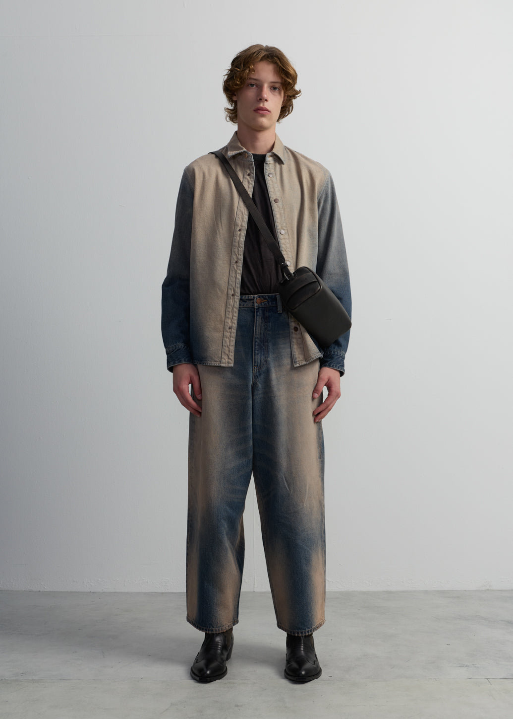 RUST FADED DENIM SHIRT