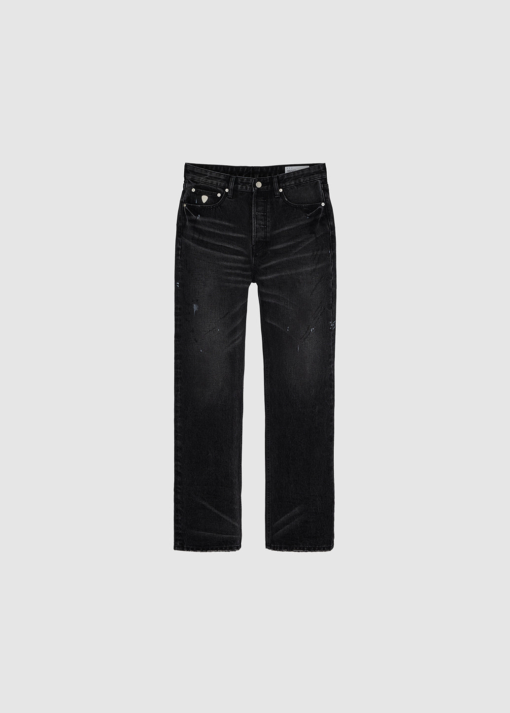BLACK WASHED LOOSE JEANS
