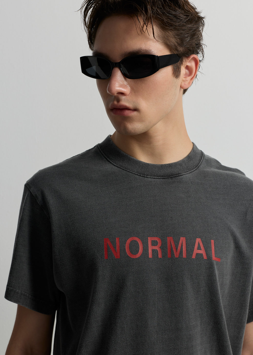 เสื้อยืดสีฟอกลายพิมพ์ NORMAL