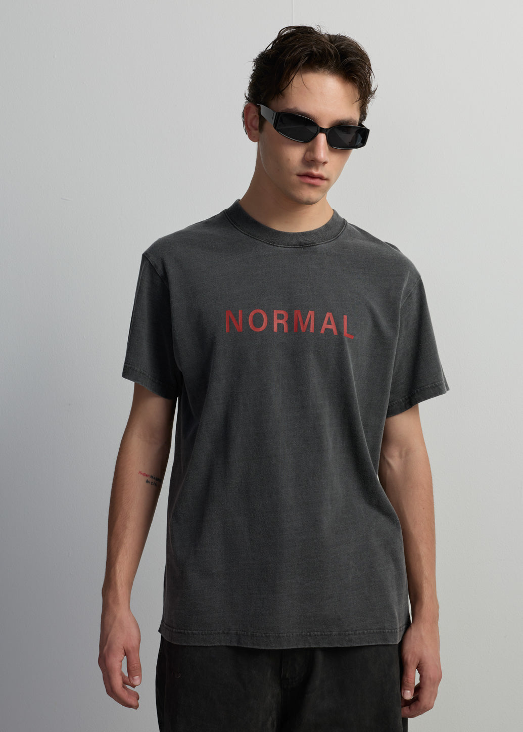 เสื้อยืดสีฟอกลายพิมพ์ NORMAL