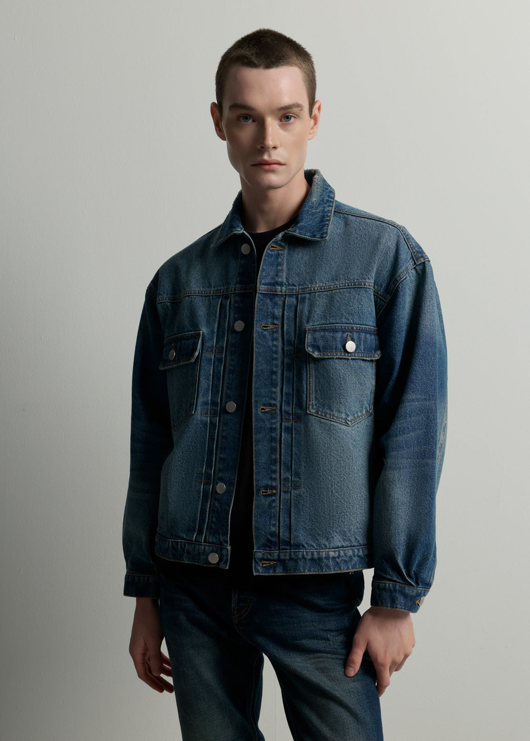 WHISKERED VINTAGE DENIM JACKET