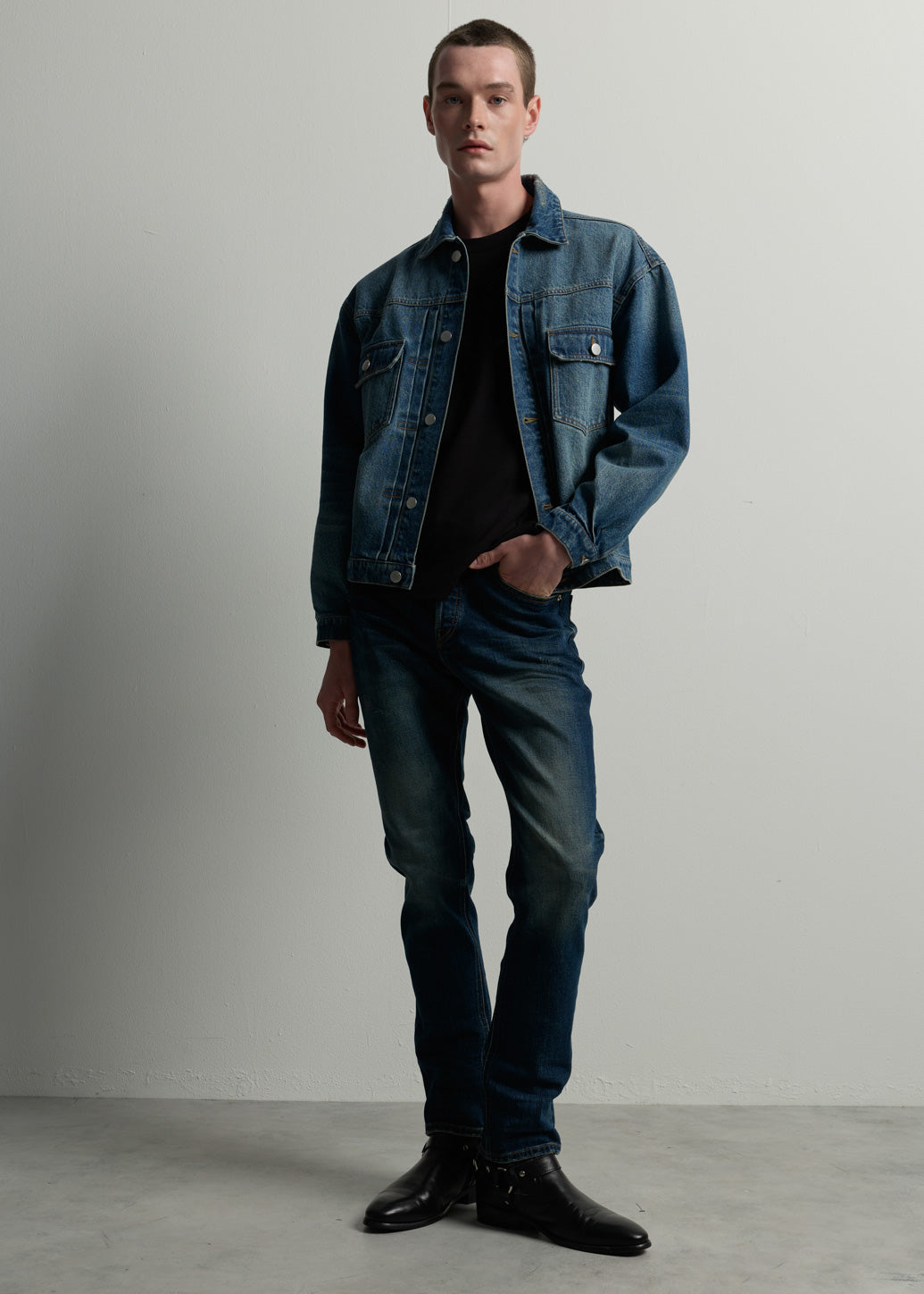 WHISKERED VINTAGE DENIM JACKET