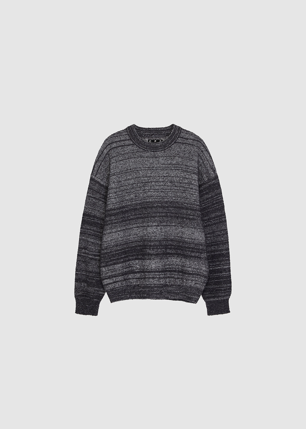 MELANGE CONTRAST-STITCH SWEATER