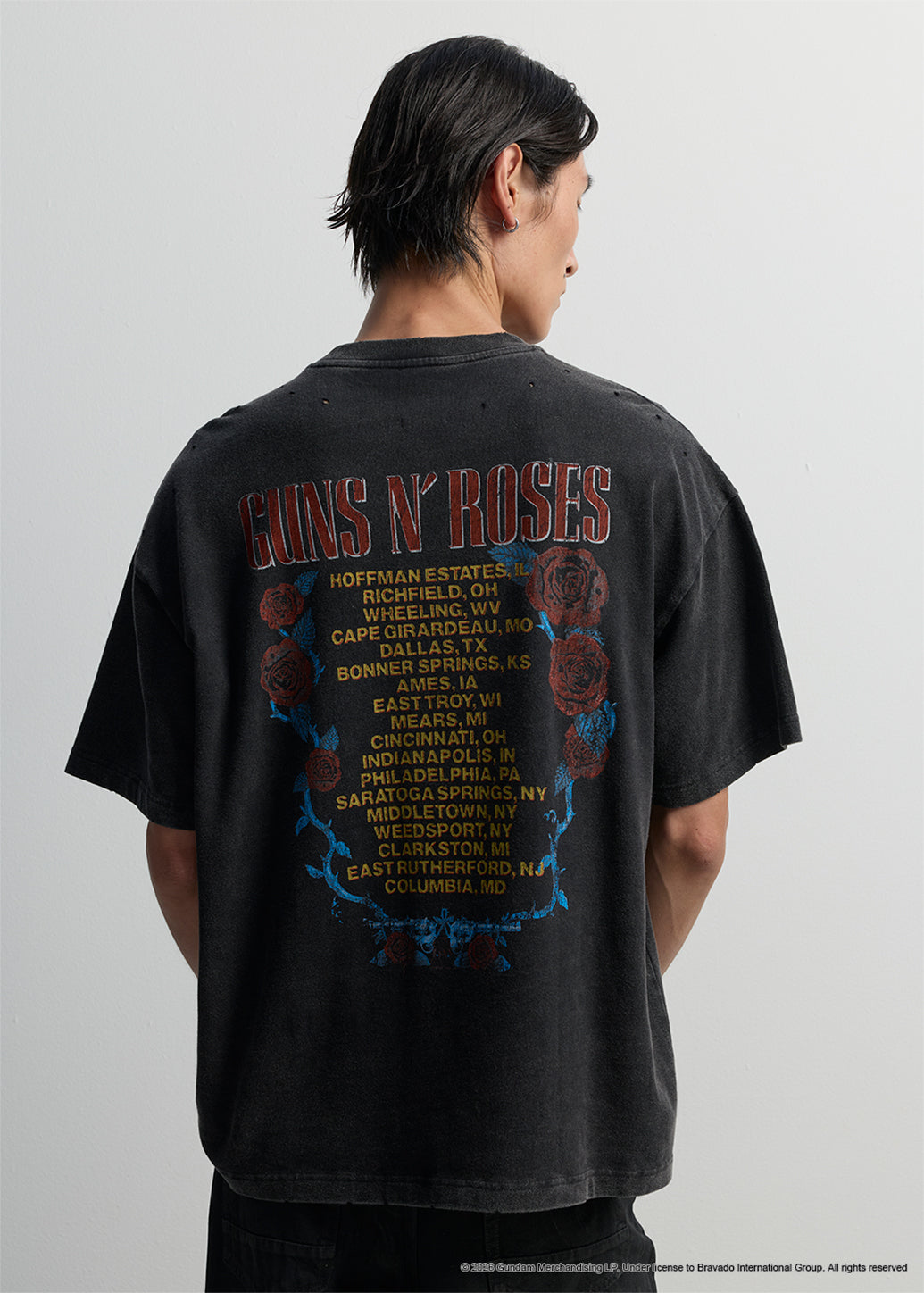 GUNS N' ROSES SKELETON BAND TOUR TEE