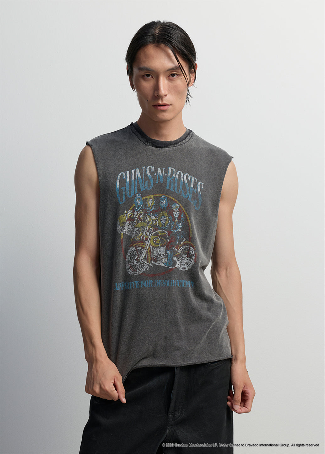 GUNS N' ROSES BIKER GRAPHIC SLEEVELESS TEE