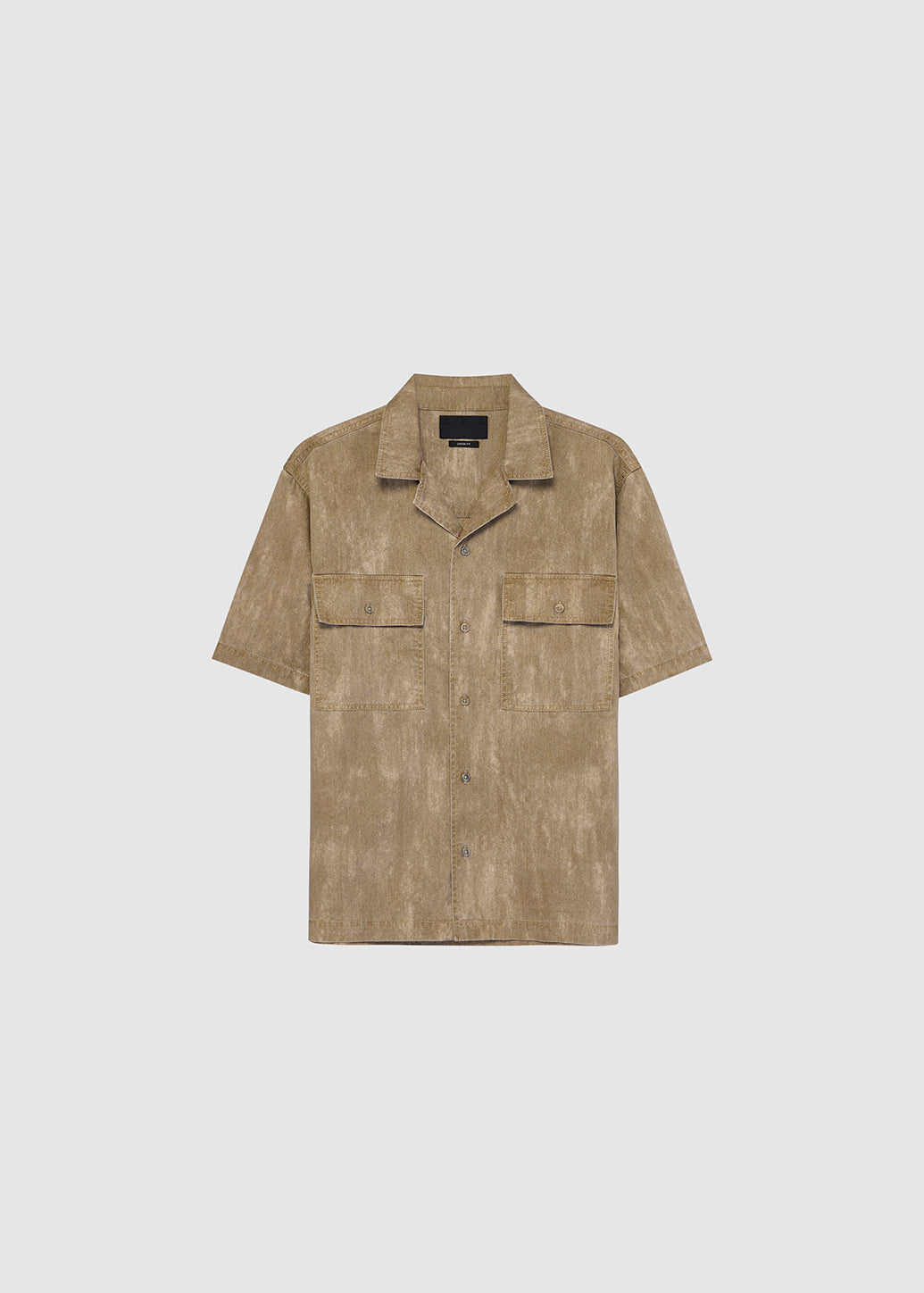 WASHED CAMP COLLAR SHORT-SLEEVE SHIRT