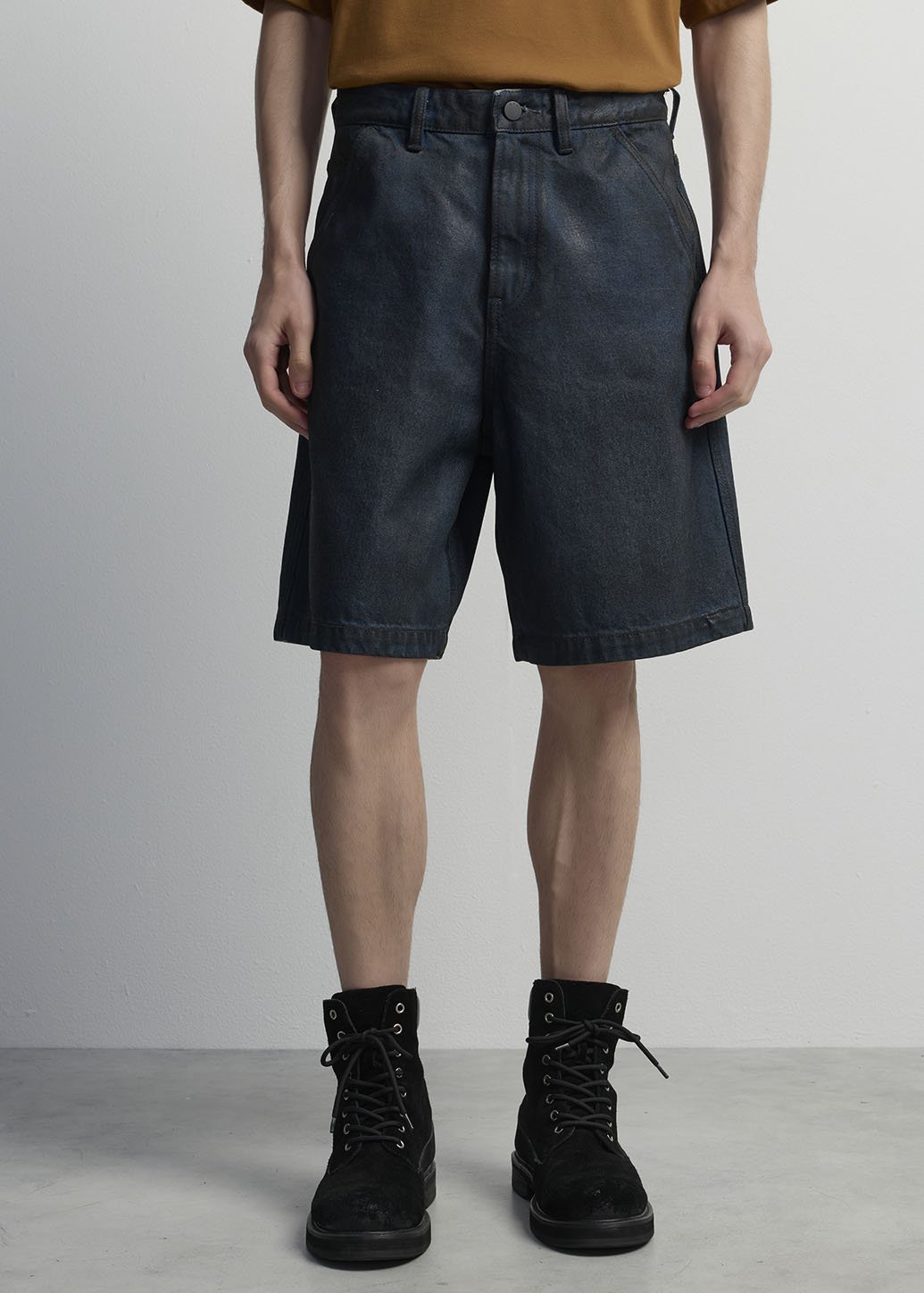 WASHED DENIM BERMUDA SHORTS