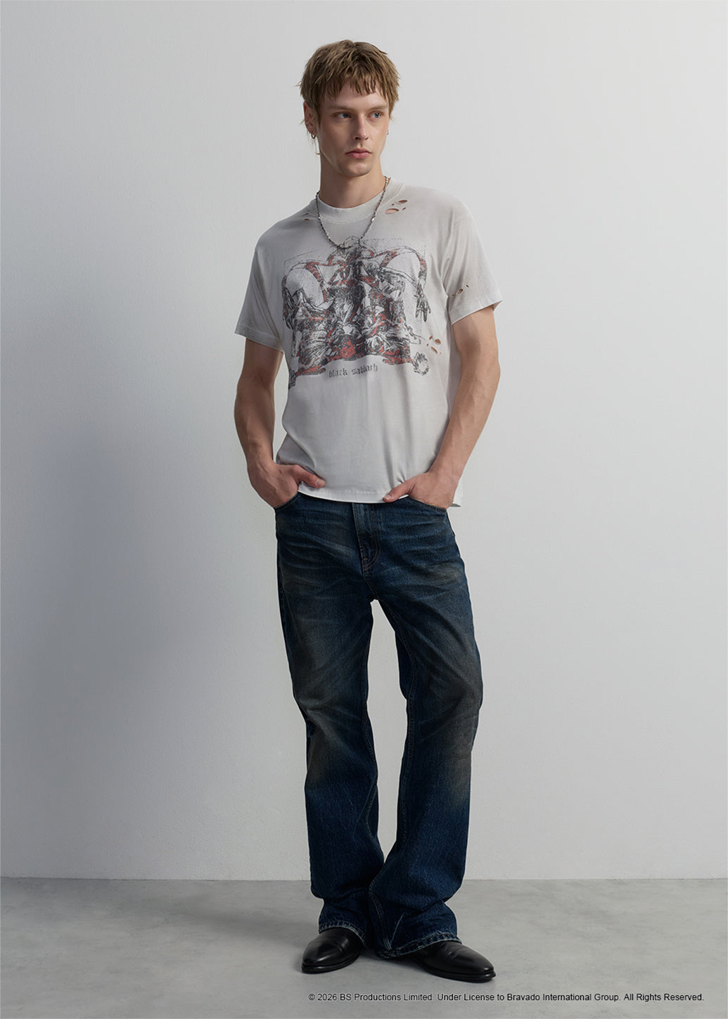BLACK SABBATH GRAPHIC WHITE DESTROY TEE