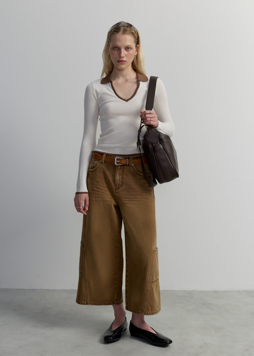 BEIGE CULOTTES JEANS