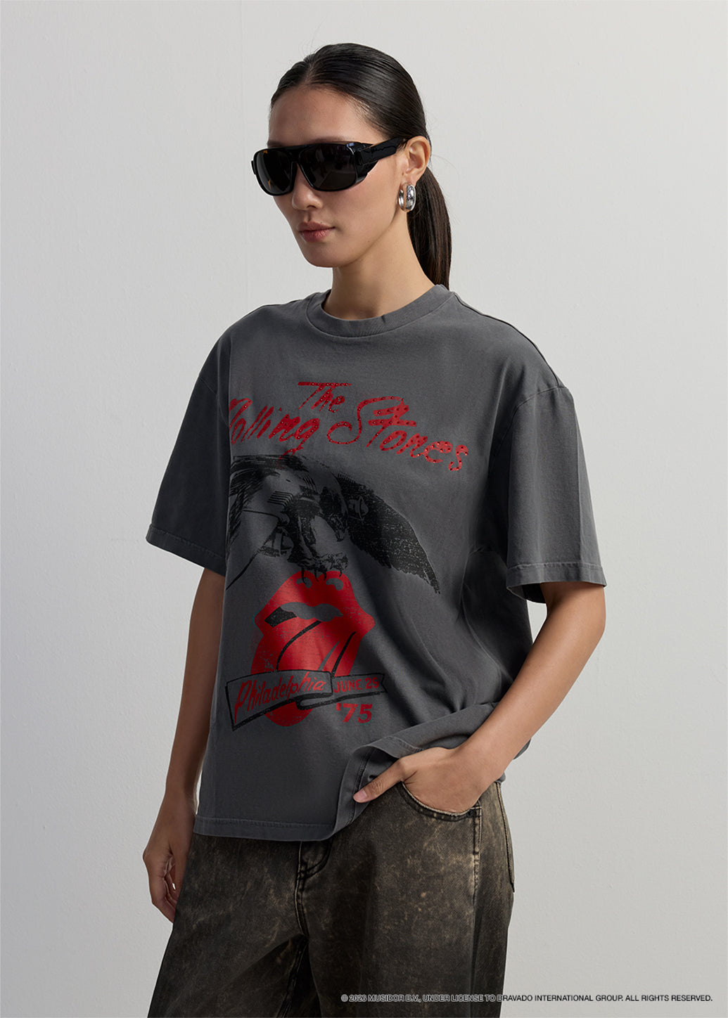 THE STONES TOUR GRAPHIC OVERSIZED TEE