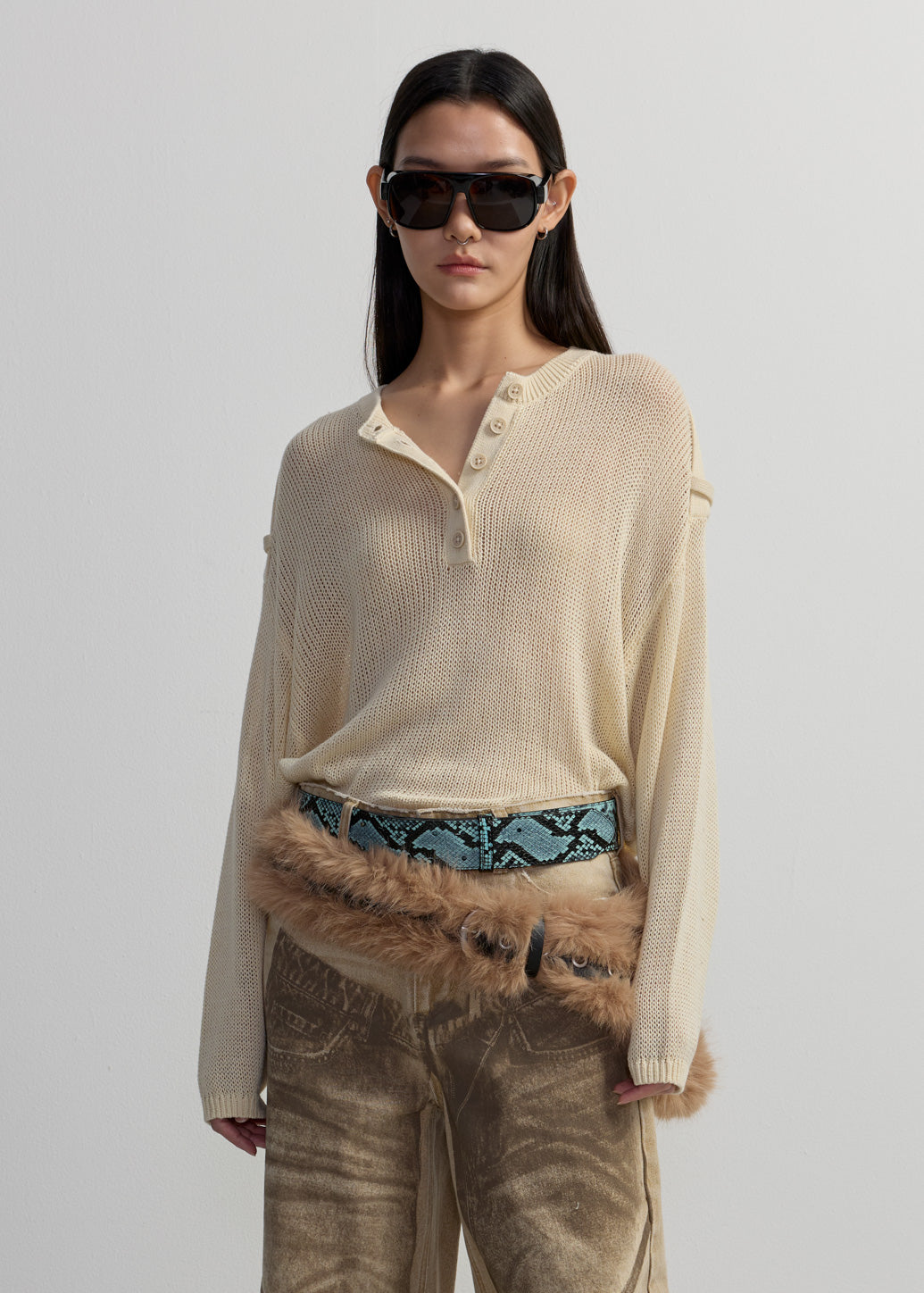 OVERSIZED HENLEY TOP