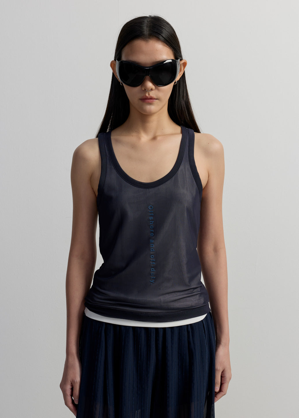 MESH PRINTED TANK TOP