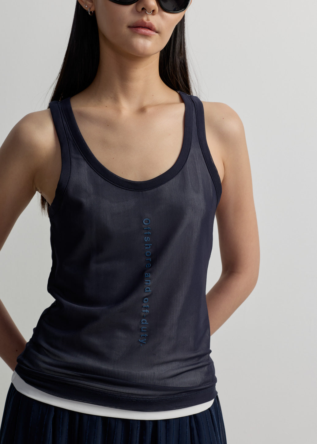 MESH PRINTED TANK TOP